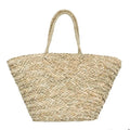 Borsa a tracolla rotonda in paglia intrecciata da donna - Chic estivo bohemien - Paglia