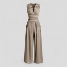 Women Set : Marsilia | Comfy Jumpsuit Dames met Top en Broek in Khaki van Pantino