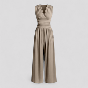 Women Set : Marsilia | Comfy Jumpsuit Dames met Top en Broek in Khaki van Pantino