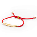 Pulsera tibetana de la suerte dorada - Budismo espiritual - Cuentas