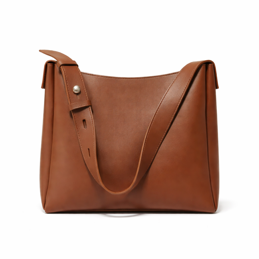bags : Tote Bag Dames – Minimalistisch Design in Brown van Pantino