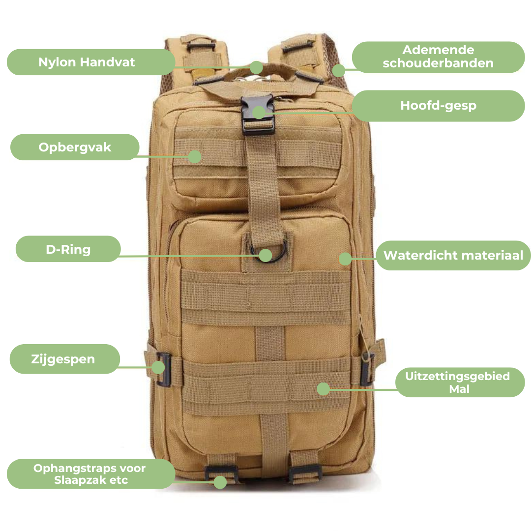 TrailMaster Tactical Rugzak - Waterdicht - - TrailMaster Tactical Rugzak - Waterdicht - €25 - Pantino