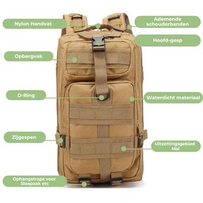 TrailMaster Tactical Rugzak - Waterdicht - - TrailMaster Tactical Rugzak - Waterdicht - €25 - Pantino