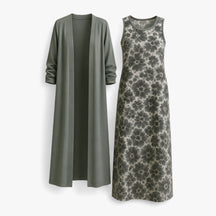 Women's Dress : Laverne | Tweedelige Set Dames in Grijs van Pantino