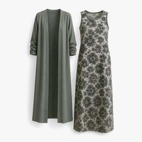 Women's Dress : Laverne | Tweedelige Set Dames in Grijs van Pantino