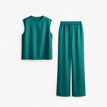 Women Set : Abbey | Tweedelige Set Dames voor Elegante Gelegenheden in Turquoise van Pantino