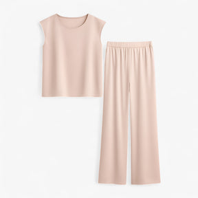 Women Set : Abbey | Tweedelige Set Dames voor Elegante Gelegenheden in Roze van Pantino