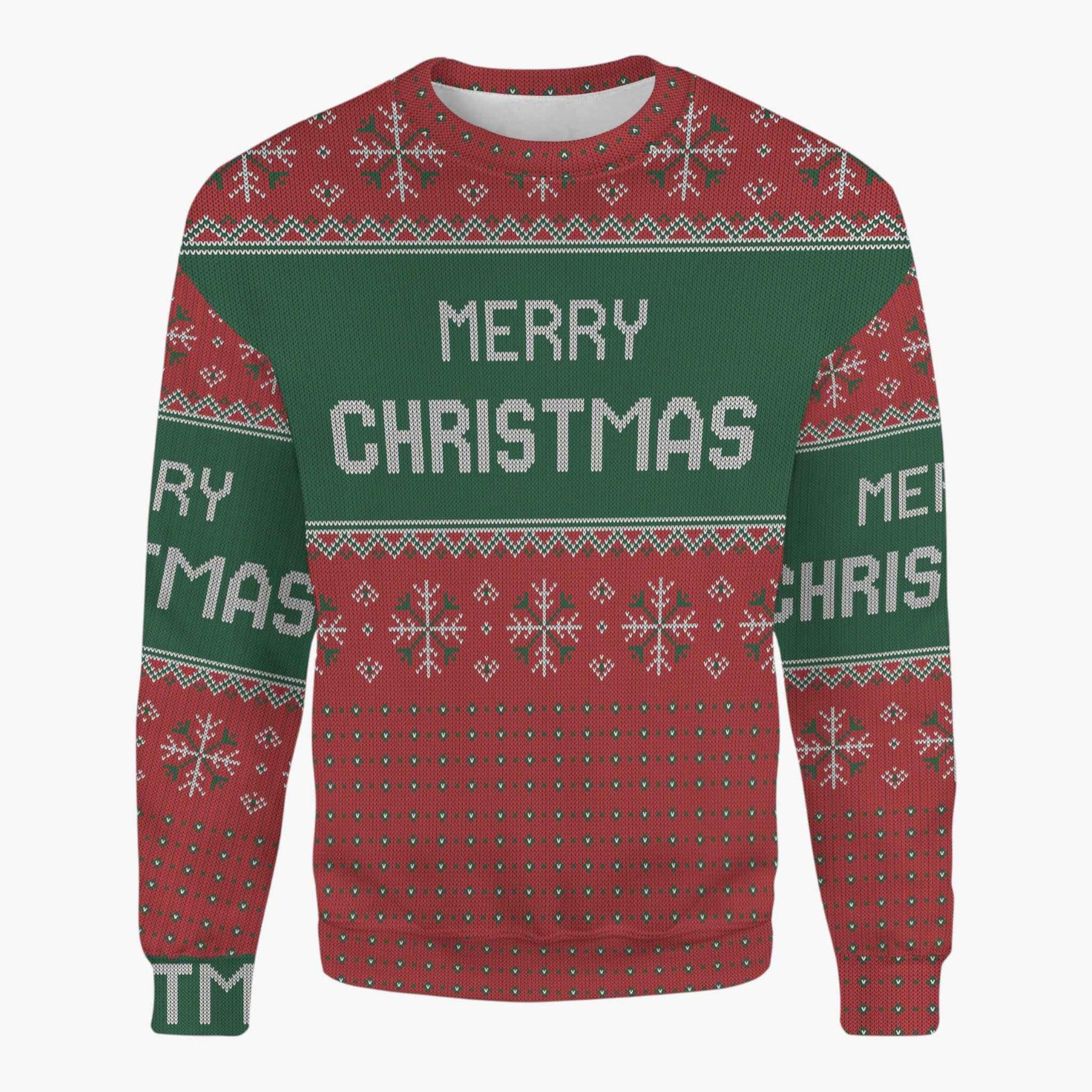 Sweaters : Unisex Casual Sweater met Sneeuwvlokken in Ontwerp 1 van Pantino