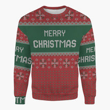 Sweaters : Unisex Casual Sweater met Sneeuwvlokken in Ontwerp 1 van Pantino