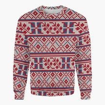Sweaters : Unisex Casual Sweater met Sneeuwvlokken in Ontwerp 5 van Pantino