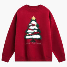 Sweaters : Unisex Warme Wintertrui voor Koude Dagen in Rood van Pantino