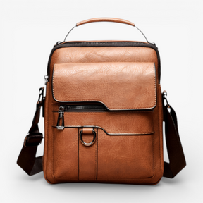 bags : LuxeLeather Schoudertas Heren - Modern en Lichtbruin - Lichtbruin in van Pantino