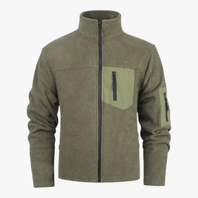 Heren Bovenkleding : Oliver | Heren Slim Fit Winterjas van Polarfleece in Groen van Pantino