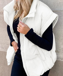 Elegant damejakke med trendy ærmer, efterårskollektion