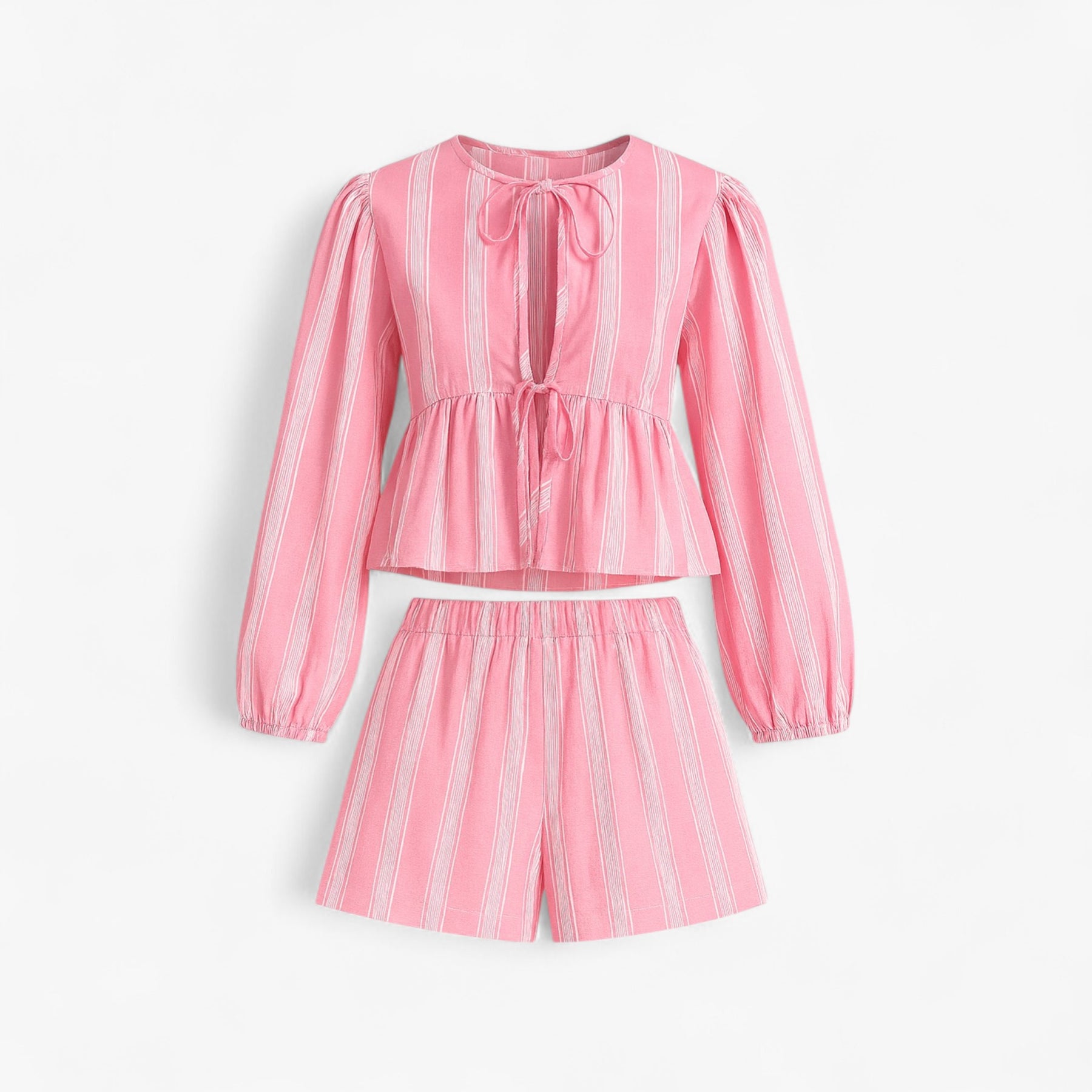 Women Set : Renata | Vrouwen Comfortabele Gestreepte Zomer Set in van Pantino