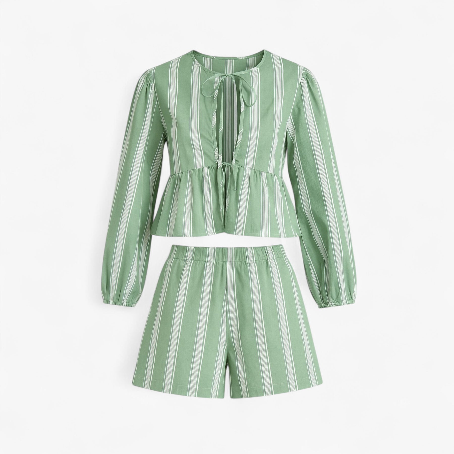 Women Set : Renata | Vrouwen Comfortabele Gestreepte Zomer Set in van Pantino