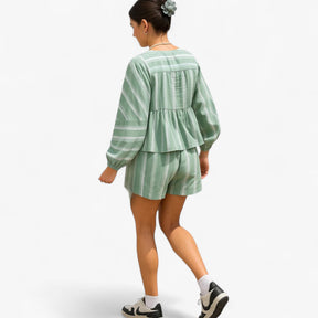 Women Set : Renata | Vrouwen Comfortabele Gestreepte Zomer Set in van Pantino
