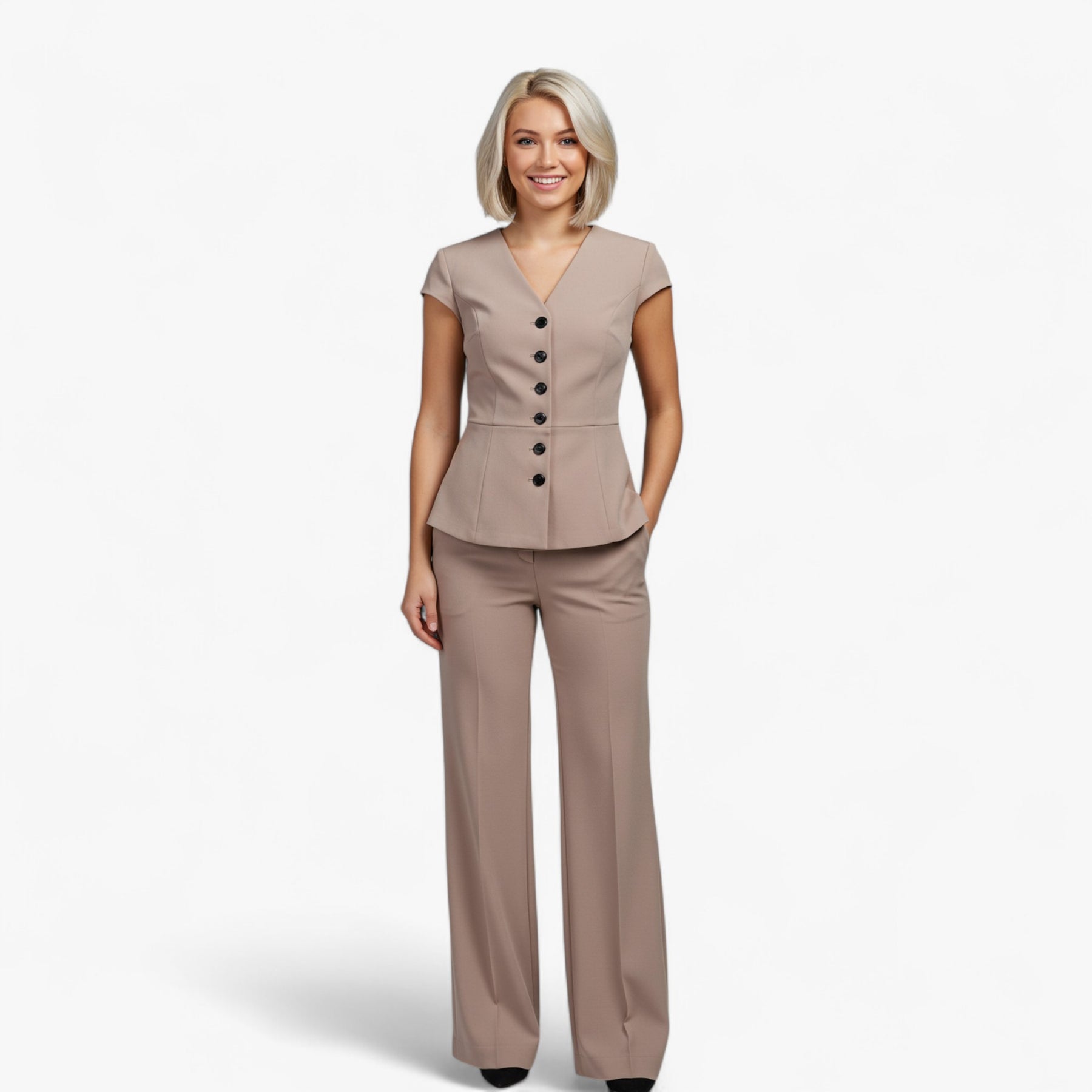 Women's Dress : Aria | Vrouwen Elegante Top en Broek Set in van Pantino