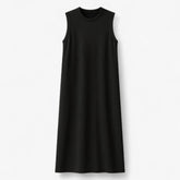 Women's Dress : Phoebe | Vrouwen Lange Zomerjurk in Zwart van Pantino