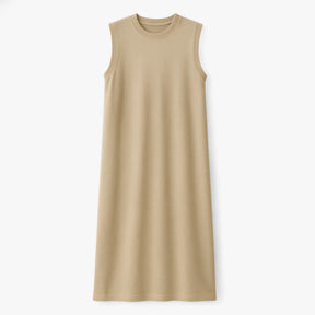 Women's Dress : Phoebe | Vrouwen Lange Zomerjurk in Khaki van Pantino