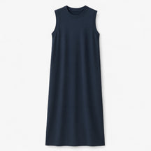 Women's Dress : Phoebe | Vrouwen Lange Zomerjurk in Navy Blauw van Pantino