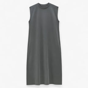 Women's Dress : Phoebe | Vrouwen Lange Zomerjurk in Donkergrijs van Pantino