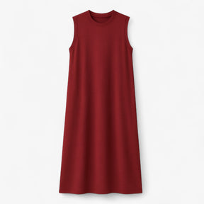 Women's Dress : Phoebe | Vrouwen Lange Zomerjurk in Wijnrood van Pantino