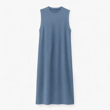Women's Dress : Phoebe | Vrouwen Lange Zomerjurk in Denim Blauw van Pantino