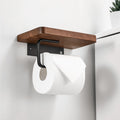 SmartHome - Porta Rotolo di Carta Igienica Design in Legno - Porta Telefono
