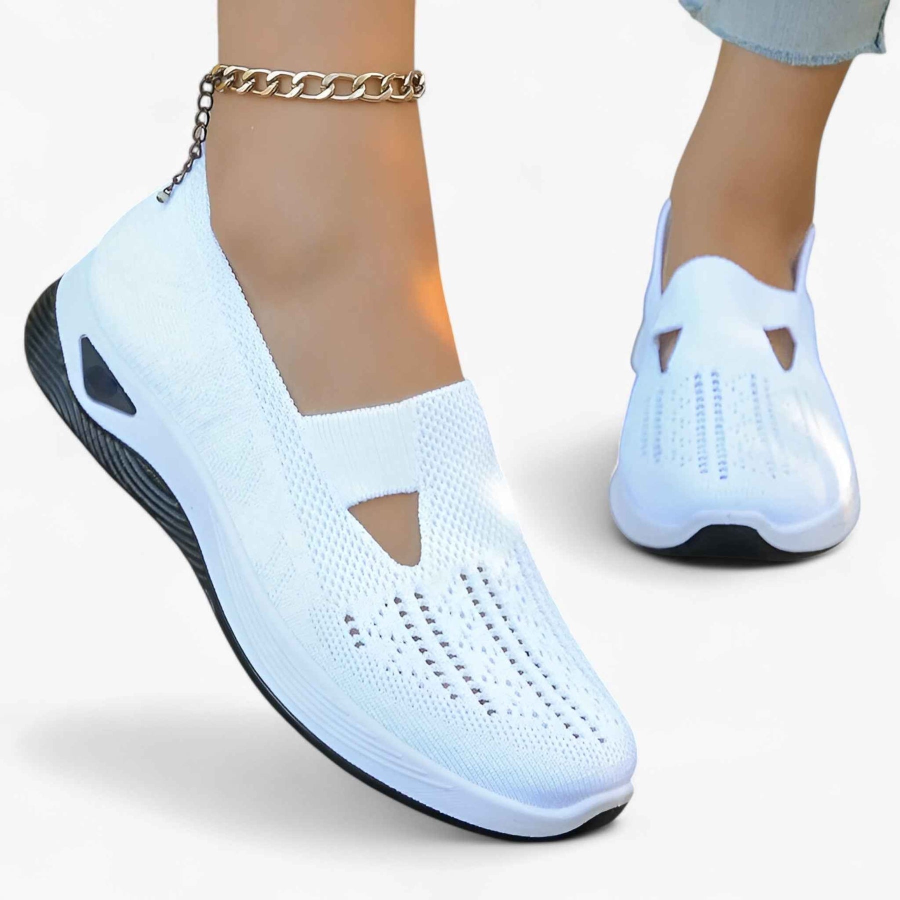 Damskie buty z lekkiego i wygodnego denimu z efektywną amortyzacją
