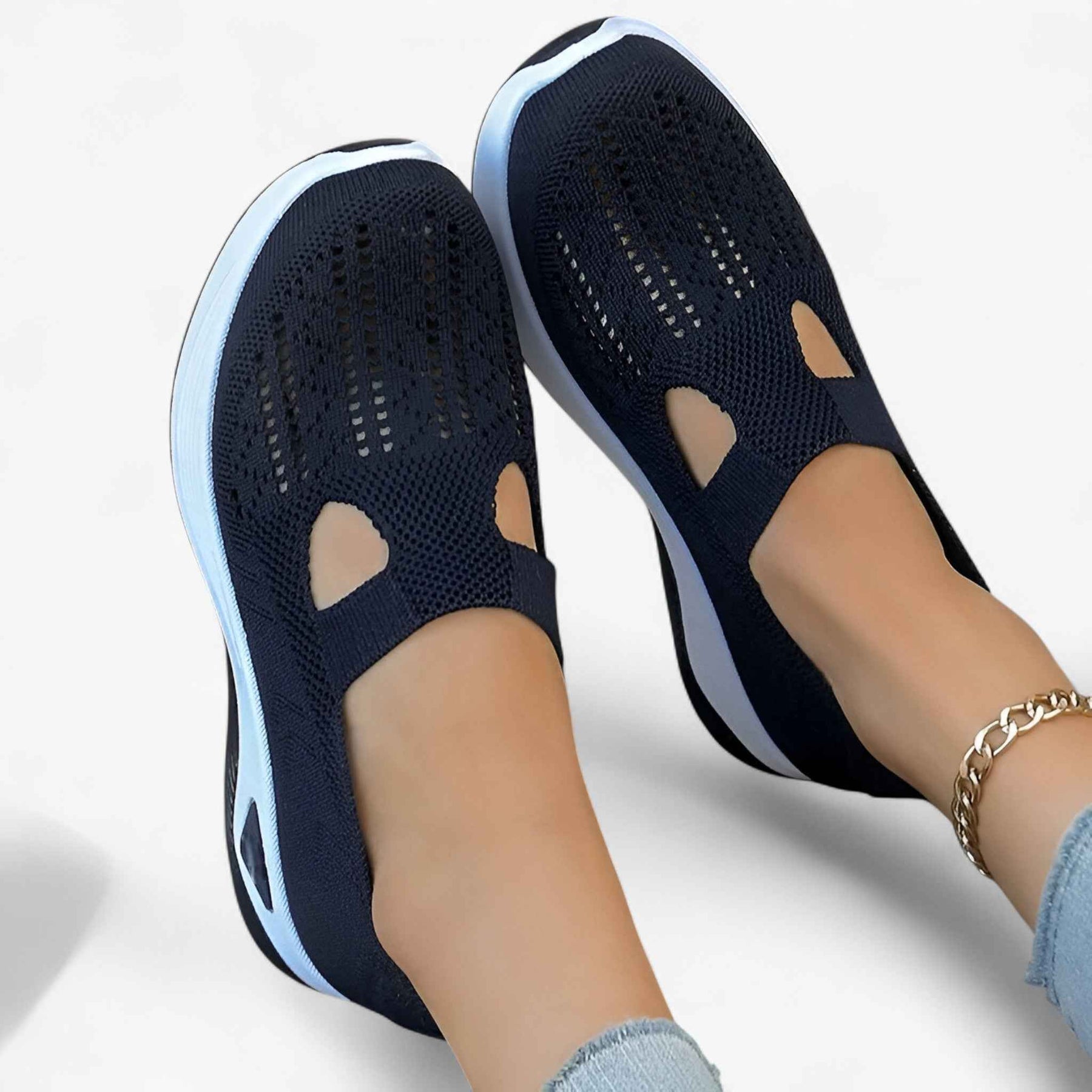 Damskie buty z lekkiego i wygodnego denimu z efektywną amortyzacją