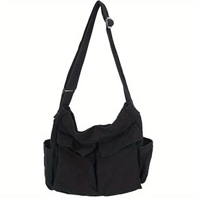 Handbags : JOSEPHINA - Vintage canvas crossbody-handtas voor dames in zwart van Pantino