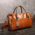 Borsa Classica in Pelle da Donna Nera - Manici Intrecciati - Pelle PU
