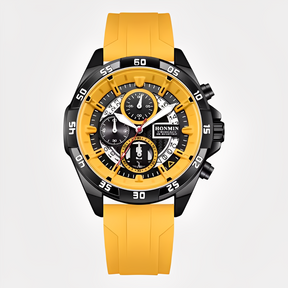 Watches : Rene | Tactisch en robuust – Waterdicht sporthorloge voor elke avonturier in Geel van Pantino