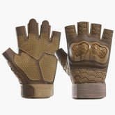 Gloves : Zayne | Tactische halve handschoenen tegen slip- en slijtvastheid in Geel van Pantino