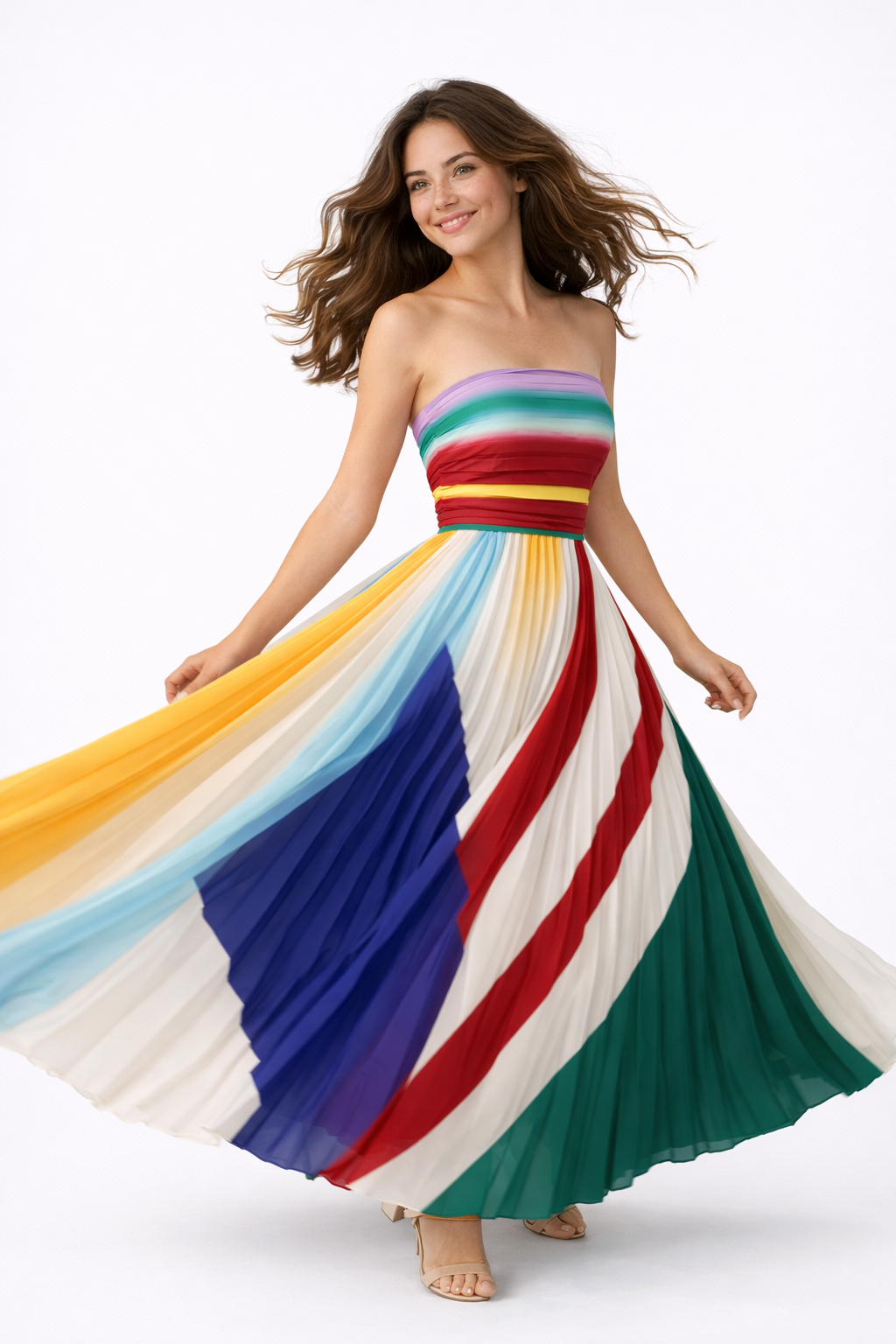 Women's Dress : Zomerjurk Dames Multicolor - Comfortabele in van Pantino