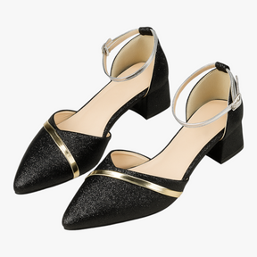 Dameshakken : Helena | Elegante Pumps Met Blokhak in Verfijnde Kleuren in Zwart van Pantino