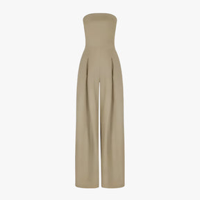 (Pinterest) Jumpsuits : Daria | Jumpsuit met Ingebouwd Korset voor Dames in Beige van Pantino