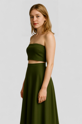 Women's Dress : Betty | Luxe Strapless Zomerjurk Set in van Pantino