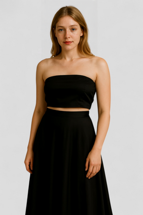 Women's Dress : Betty | Luxe Strapless Zomerjurk Set in van Pantino