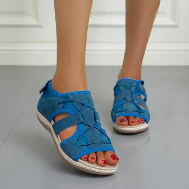 Noor | Klassiek Wit Sandalen - Elegante Dames Sandalen voor een Tijdloze Stijl - Blauw - Noor | Klassiek Wit Sandalen - Elegante Dames Sandalen voor een Tijdloze Stijl - € - Pantino