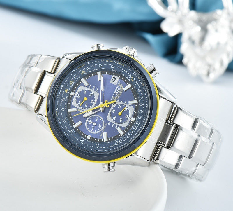 AeroMaster | Stijlvol en Functioneel Pilotenhorloge - Blauw (stalen band) - AeroMaster | Stijlvol en Functioneel Pilotenhorloge - €30 - Pantino