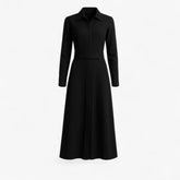 Women's Dress : Maggie | Dames Elegante Lange Maxi Jurk voor Zomer in Zwart van Pantino