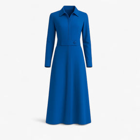 Women's Dress : Maggie | Dames Elegante Lange Maxi Jurk voor Zomer in Blauw van Pantino