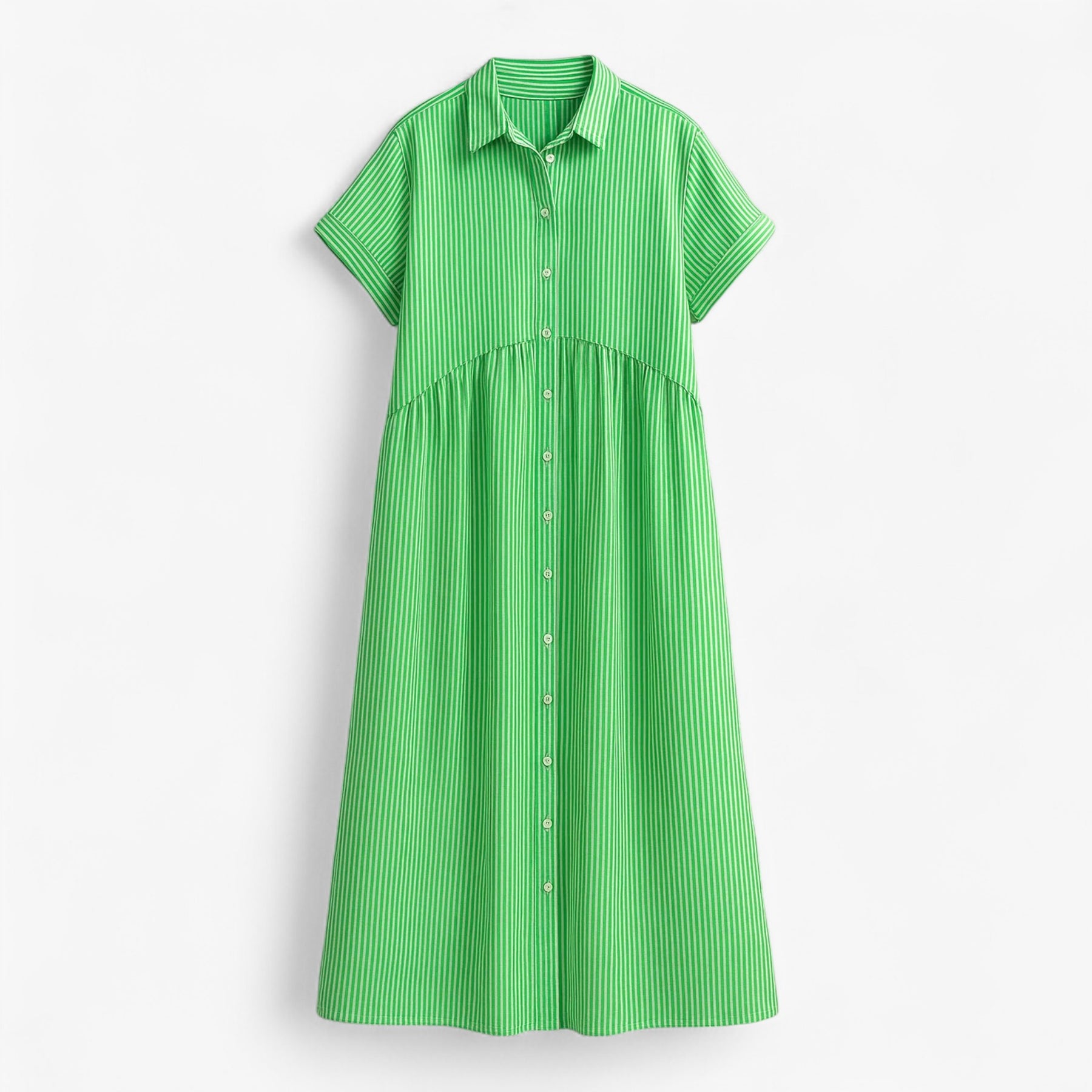 Dress : Freja | Let og Løs Sommerkjole til Damer in Groen van Pantinoshop