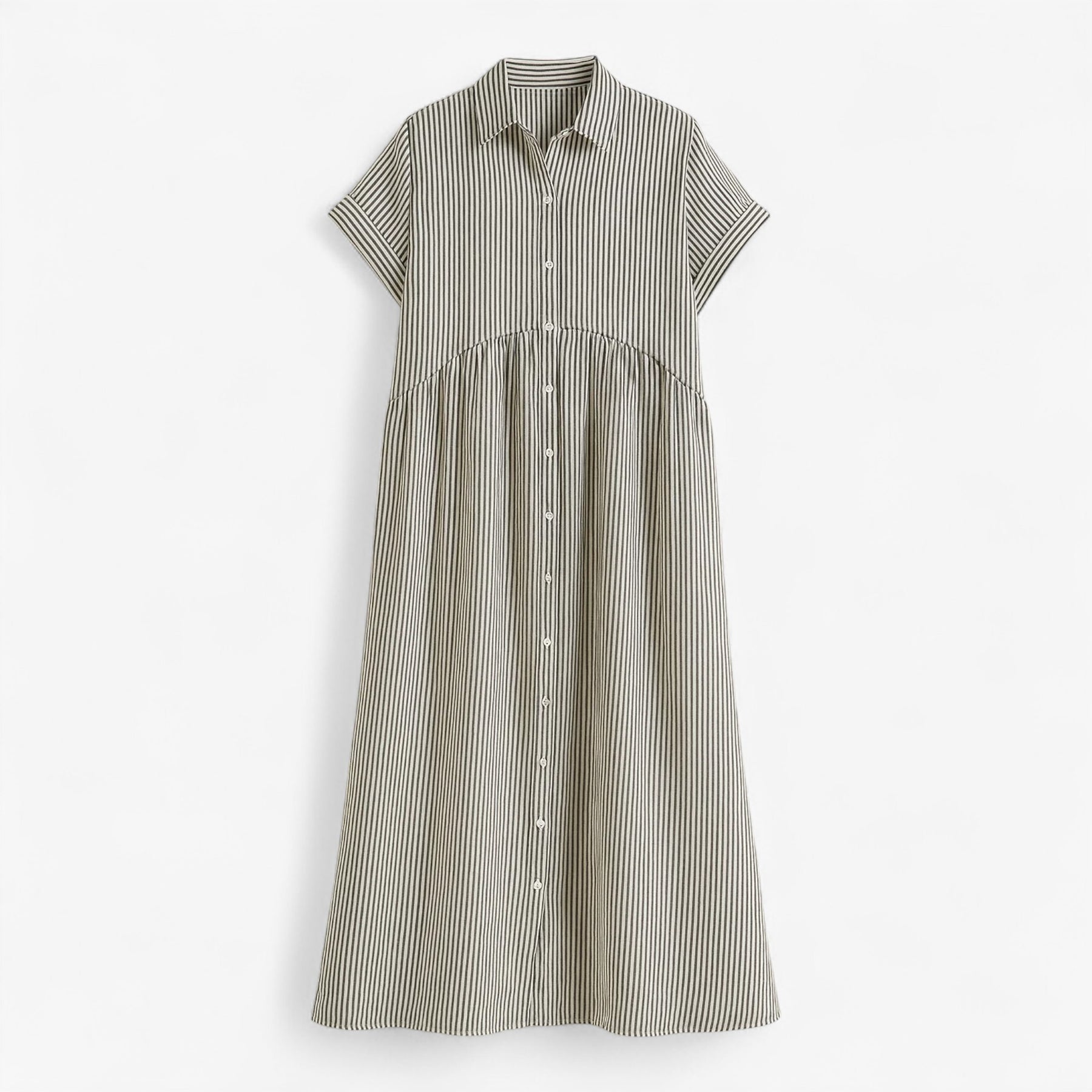 Dress : Freja | Let og Løs Sommerkjole til Damer in Grijs van Pantinoshop