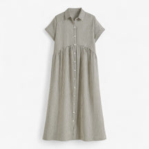 Dress : Freja | Let og Løs Sommerkjole til Damer in Grijs van Pantinoshop