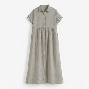 Dress : Freja | Let og Løs Sommerkjole til Damer in Grijs van Pantinoshop