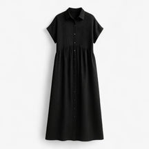 Dress : Freja | Let og Løs Sommerkjole til Damer in Zwart van Pantinoshop
