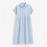 Dress : Freja | Let og Løs Sommerkjole til Damer in Blauw van Pantinoshop